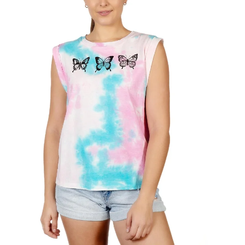 Rebellious One Womens Juniors Tie Dye Cotton T-Shirt Terry Blend Velvet Blend Canvas Blend Rebellious One Womens Juniors Tie Dye Cotton T-Shirt Terry Blend Velvet Blend Canvas Blend