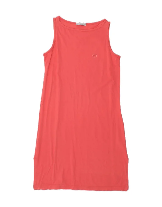 SERGIO TACCHINI Womens Sleeveless T-Shirt Dress UK 14 Large Pink Beaded Sequined Faux Fur SERGIO TACCHINI Womens Sleeveless T-Shirt Dress UK 14 Large Pink Beaded Sequined Faux Fur