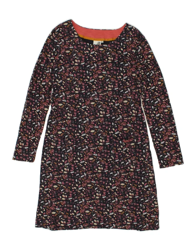WEIRD FISH Womens Long Sleeve T-Shirt Dress UK 14 Large Maroon Floral Terry Blend Velvet Blend Canvas Blend WEIRD FISH Womens Long Sleeve T-Shirt Dress UK 14 Large Maroon Floral Terry Blend Velvet Blend Canvas Blend