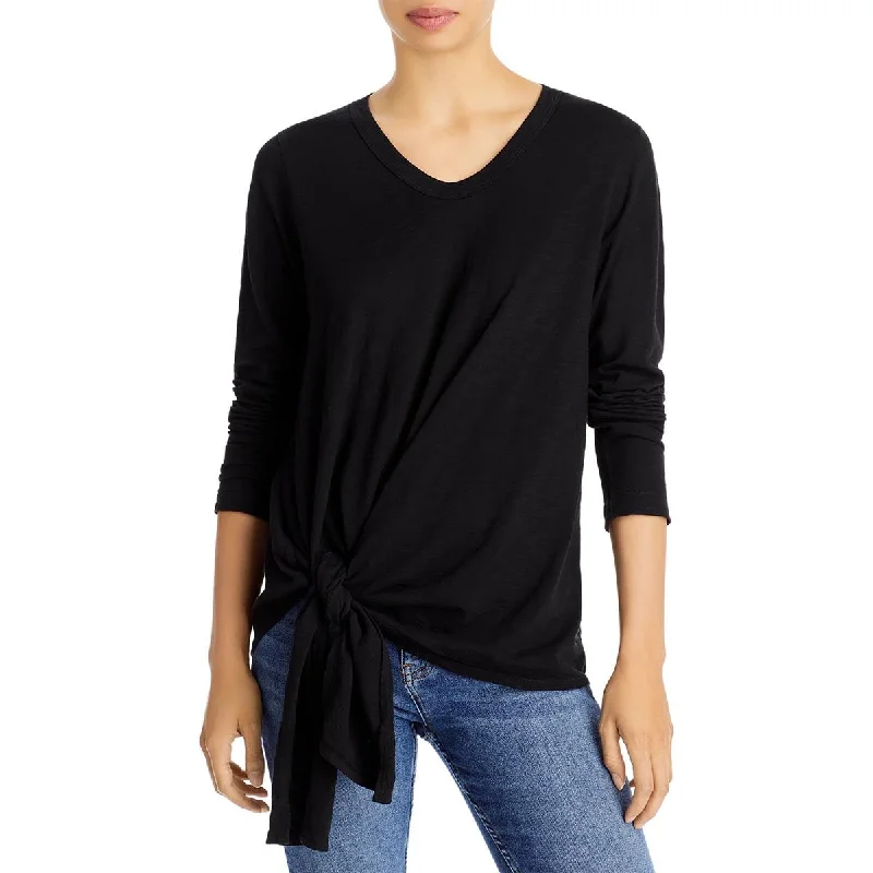 Wilt Womens Cotton Side Tie T-Shirt Collared T-Shirt Boat Neck A-Line