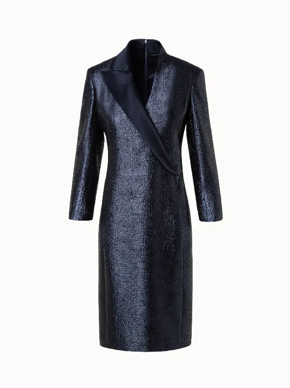 Blazer Sheath Dress with Long Sleeves Women's Wedding Blazer