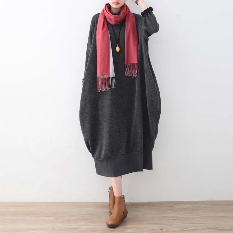gray sweater dresses oversized sweater vintage high neck pullover knit dress patchwork Notched Neck Pullover gray sweater dresses oversized sweater vintage high neck pullover knit dress patchwork Notched Neck Pullover