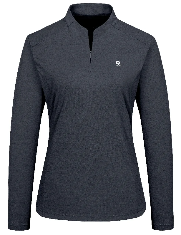 Women's UPF50+ Shirts 1/4 Long Sleeve Pullover Lightweight Golf Hiking Tops Port Neck Pullover Women's UPF50+ Shirts 1/4 Long Sleeve Pullover Lightweight Golf Hiking Tops Port Neck Pullover