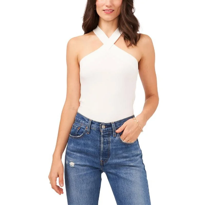 1.State Womens Ribbed Halter Tank Top bright tank top