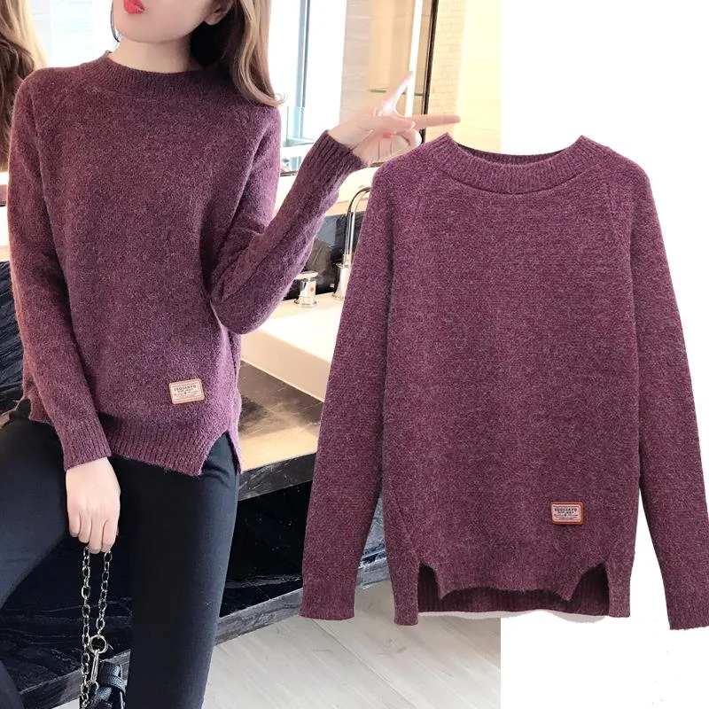 2019 Women Sweaters And Pullovers Autumn Winter Long Sleeve Pull Femme Solid Pullover Female Casual Knitted Sweater Tops Blouse Jewel Neck Pullover 2019 Women Sweaters And Pullovers Autumn Winter Long Sleeve Pull Femme Solid Pullover Female Casual Knitted Sweater Tops Blouse Jewel Neck Pullover