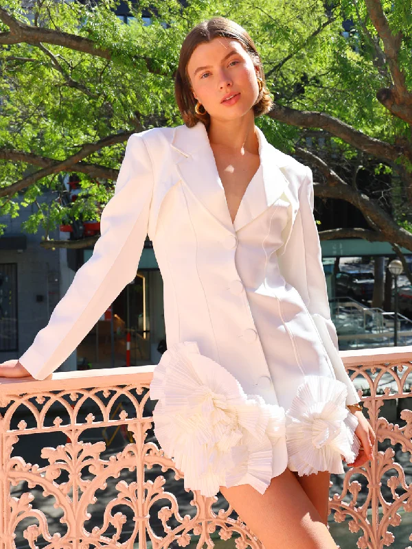 Acler Hampstead Blazer Dress in Ivory Women's Classic Blazer