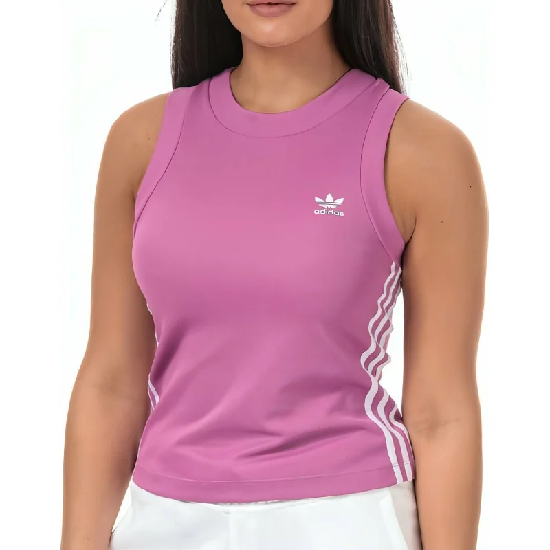 adidas Originals Womens Vest Tank Top - Pink lace back tank