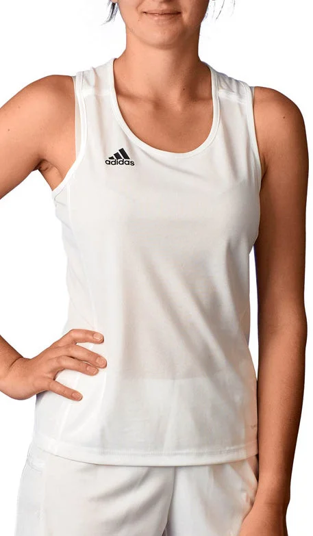 adidas T19 Womens Training Vest Tank Top - White cute tank top