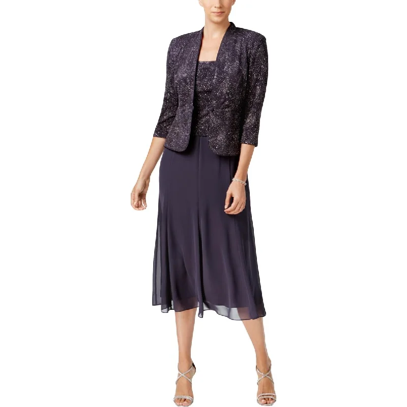 Alex Evenings Womens 2PC Glitter Dress With Jacket Corduroy Jacket Velvet Jacket Brocade Jacket Alex Evenings Womens 2PC Glitter Dress With Jacket Corduroy Jacket Velvet Jacket Brocade Jacket