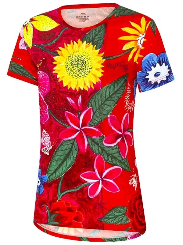 Aloha Women's Technical T-Shirt Satin Fabric Silk Fabric Chiffon Fabric