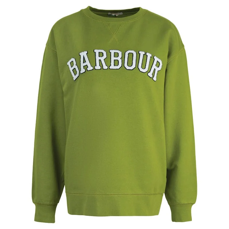 Barbour Northumberland Ladies Crew Neck Sweatshirt - Meadow Hoodie with Batwing Sleeves Loose Dramatic Barbour Northumberland Ladies Crew Neck Sweatshirt - Meadow Hoodie with Batwing Sleeves Loose Dramatic