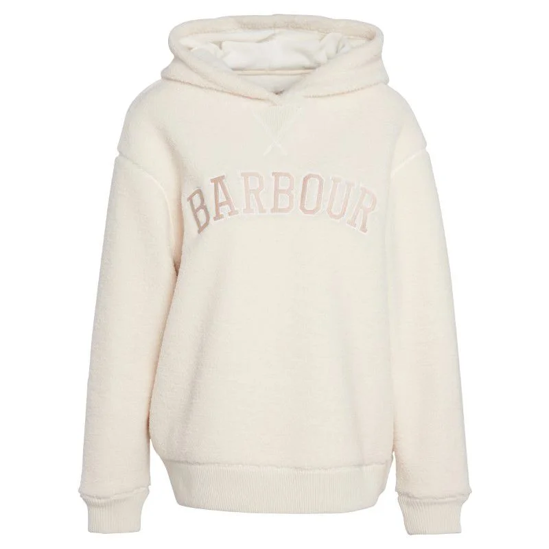 Barbour Northumberland Ladies Fleece Hoodie - Aran Hoodie with Mock Neck Collared Structured Barbour Northumberland Ladies Fleece Hoodie - Aran Hoodie with Mock Neck Collared Structured