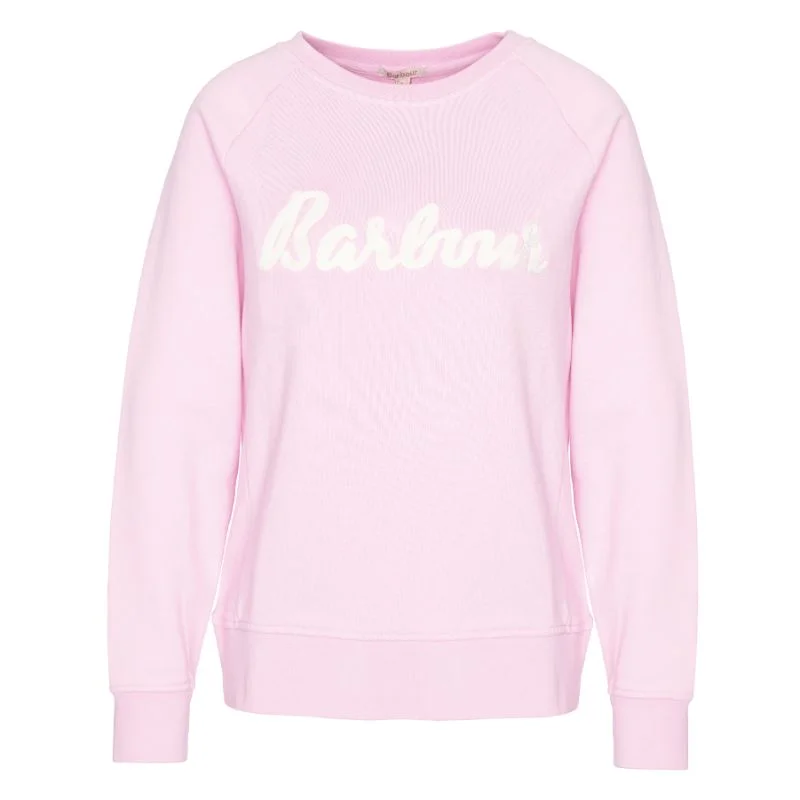 Barbour Otterburn Ladies Sweatshirt - Mallow Pink Hoodie with Logo Branding Identity Barbour Otterburn Ladies Sweatshirt - Mallow Pink Hoodie with Logo Branding Identity