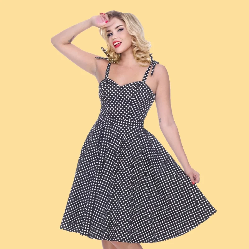Albuquerque Dress in Black Dots