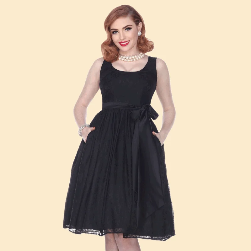 Esther Lace Overlay Swing Dress