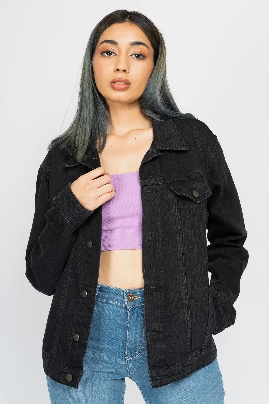 Black Trucker Jacket Corduroy Jacket Velvet Jacket Brocade Jacket