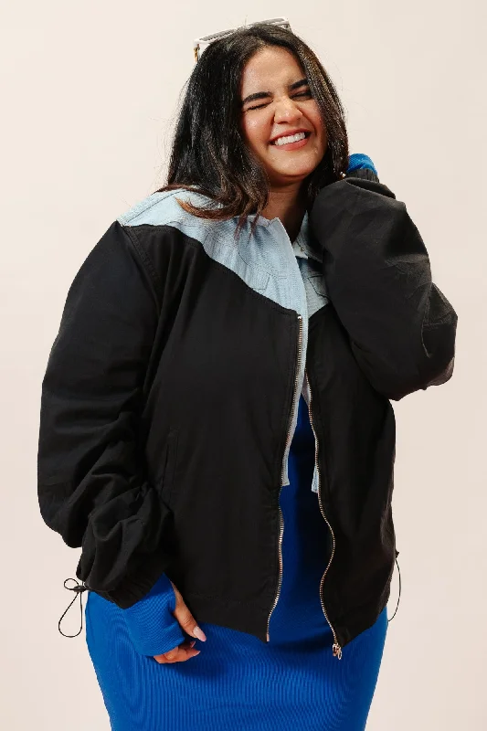 Blue Black Jacket Nylon Jacket Polyester Jacket Spandex Jacket