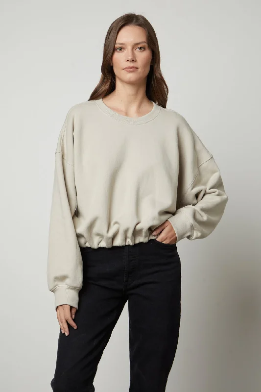 BOBBI CROPPED SWEATSHIRT Hoodie with Pattern Geometric Abstract