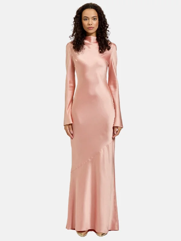 Bow Dress in Dusty Pink