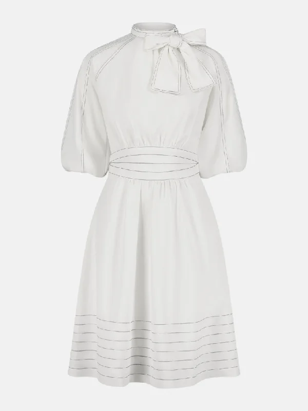 Bow Neck Tie Dress