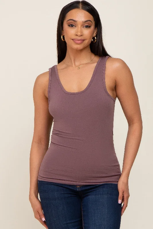 Brown Seamless Tank Top lounge tank top