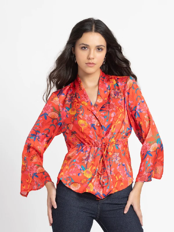 Camille Cinched Shirt Jacket Denim Jacket Leather Jacket Suede Jacket