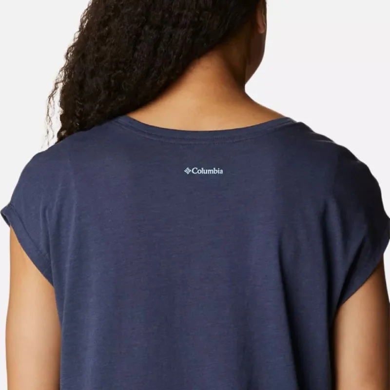Columbia Women's Short Sleeve Bluebird Days T-Shirt Cotton Fabric Linen Fabric Terry Fabric