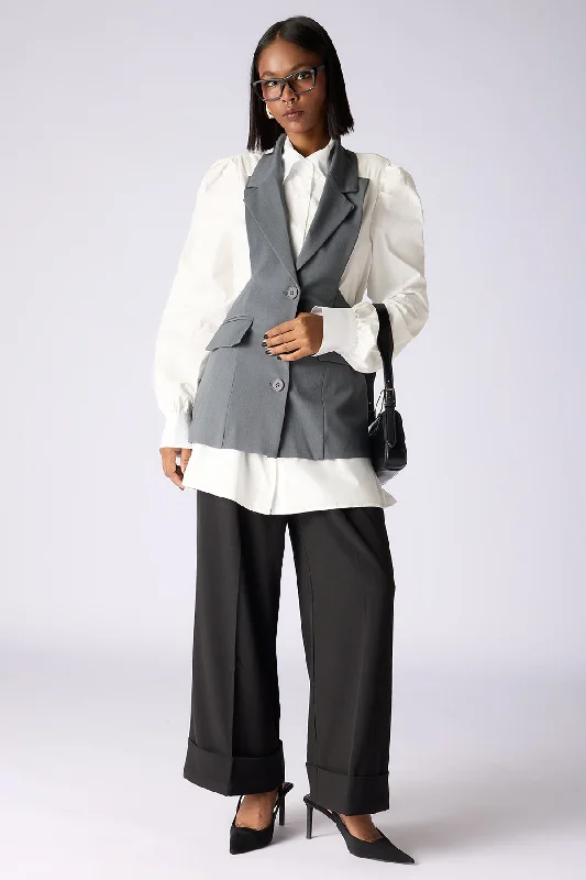 The Boss Lady Blazer Vest Formal Dress Women's Vintage Jacket