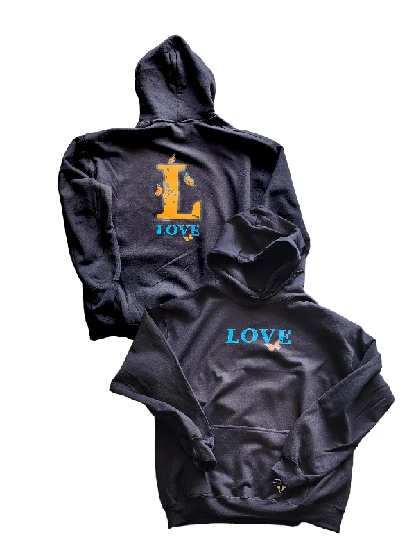 Love Hoodie (multple color options) Hoodie with Side Slits Relaxed Casual