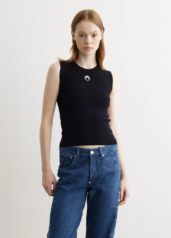 Core Knit Sleeveless Pullover Port Neck Pullover