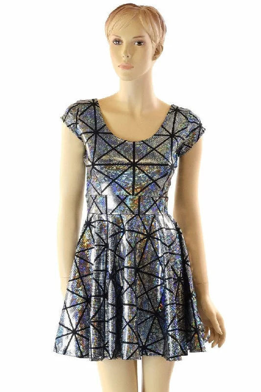 Cracked Tiles Skater Dress