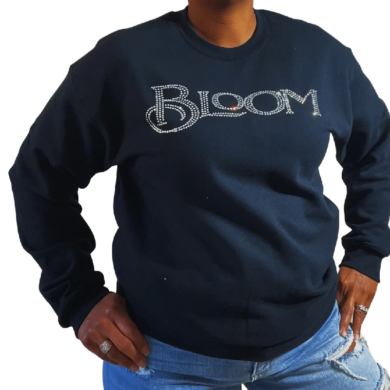 Crystal Bloom Sweatshirt Hoodie with Lining Warm Insulated