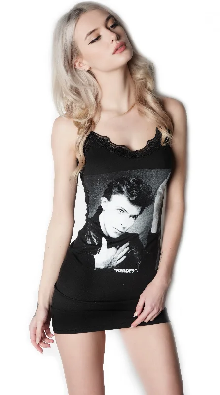 David Bowie Lace Strap Dress