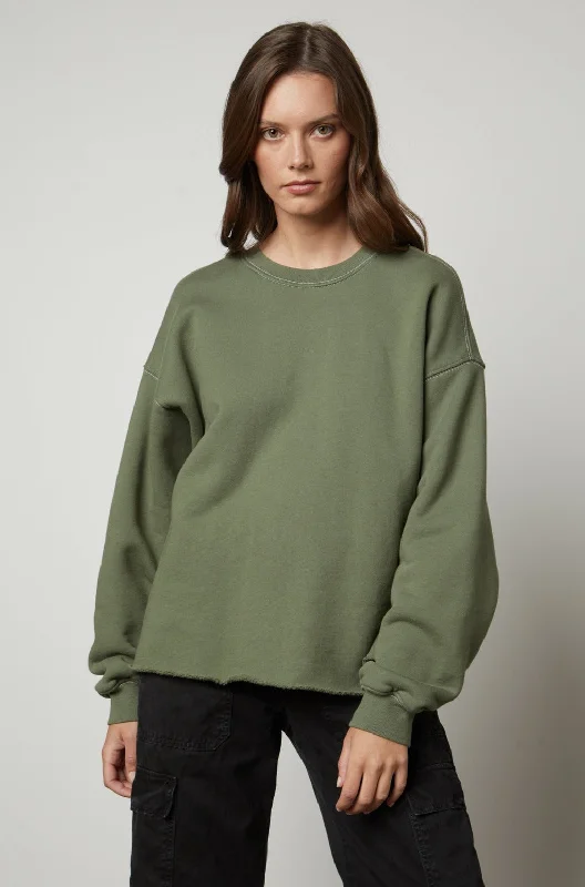 DAX OVERSIZED SWEATSHIRT Hoodie with Button Classic Timeless