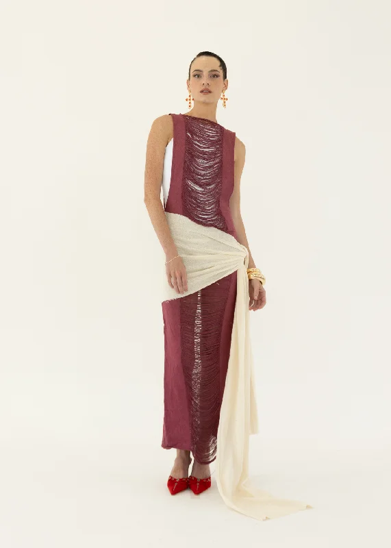 Burgundy and Cream