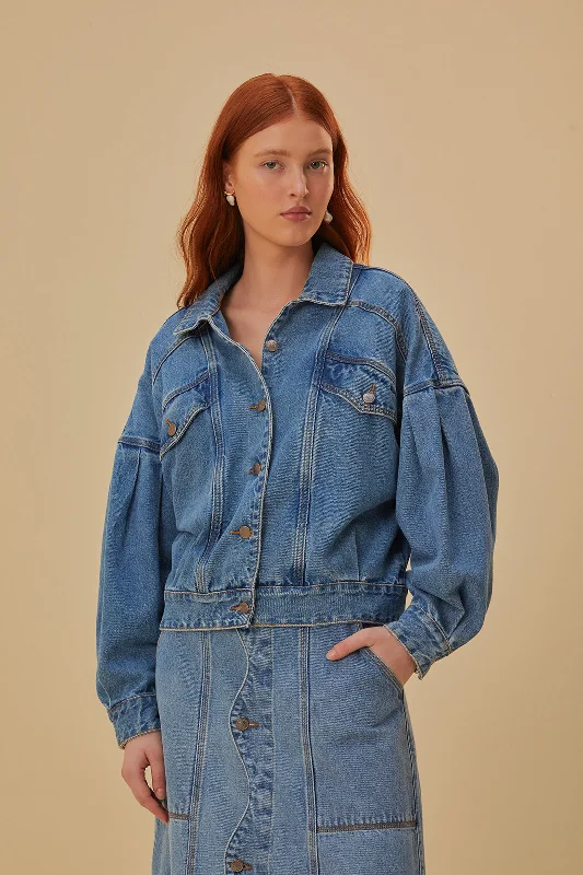 Denim Bomber Mini Jacket Chenille Jacket Brocade Jacket Lace Jacket