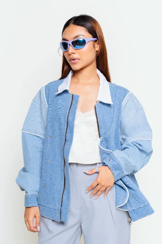 Denim Play Oversized Jacket Tailored Jacket Straight Jacket A-Line Jacket