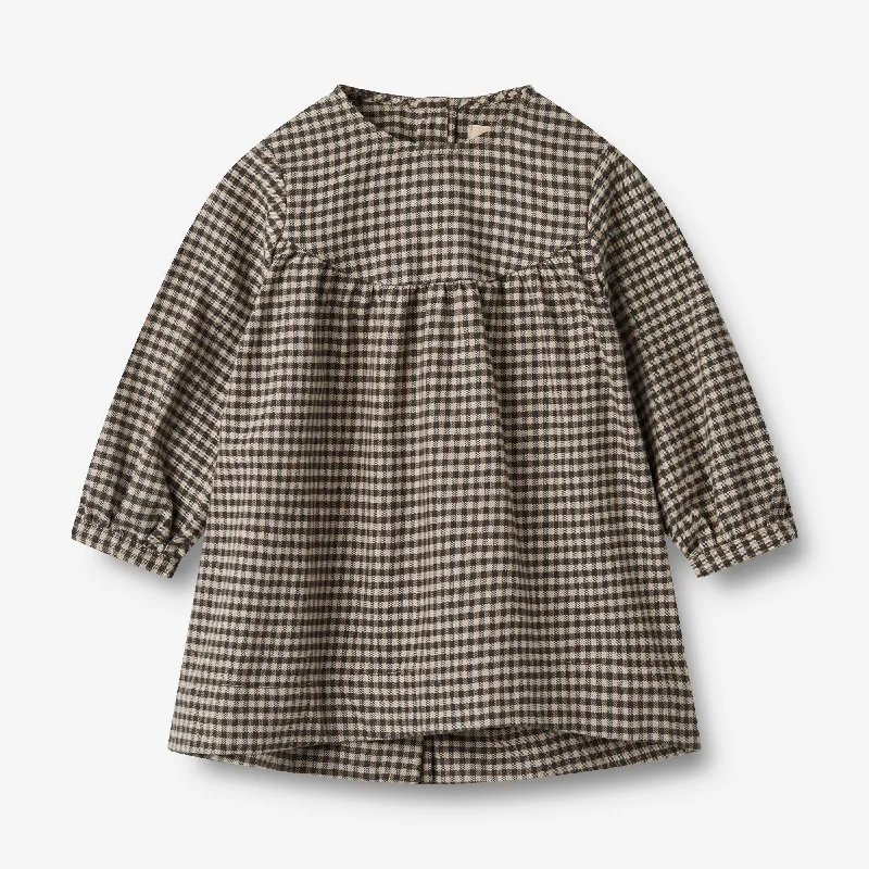 Dress L/S Fenja - raven check