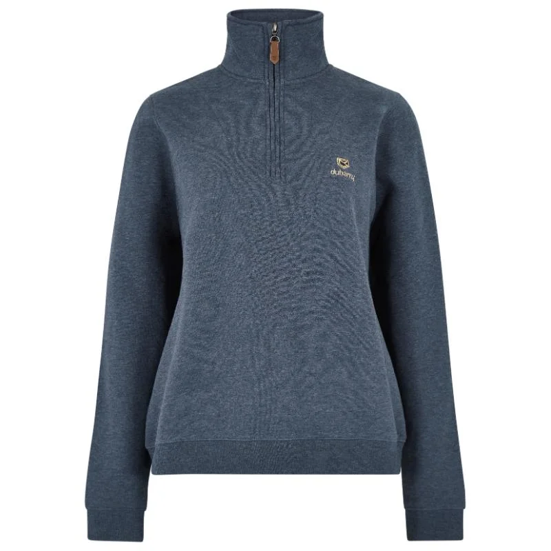 Dubarry Castlemartyr Quarter-Zip Ladies Sweatshirt - Denim Hoodie with Camouflage Military Edgy Dubarry Castlemartyr Quarter-Zip Ladies Sweatshirt - Denim Hoodie with Camouflage Military Edgy