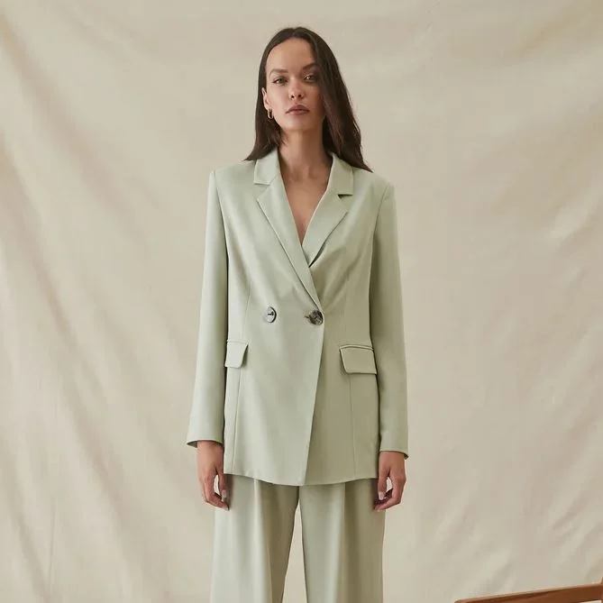 Esmaee Villa Blazer - Soft Mint Women's Boutique Suit