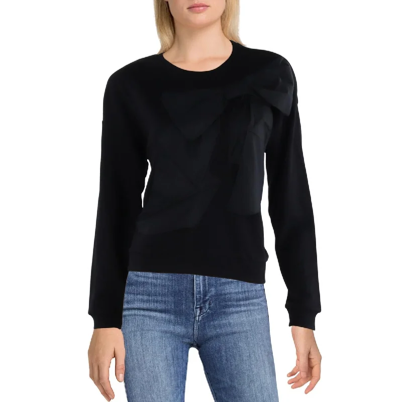 Estellina Womens Bow Sweatshirt Pullover Top Hoodie with Raglan Sleeves Sporty Comfortable Estellina Womens Bow Sweatshirt Pullover Top Hoodie with Raglan Sleeves Sporty Comfortable