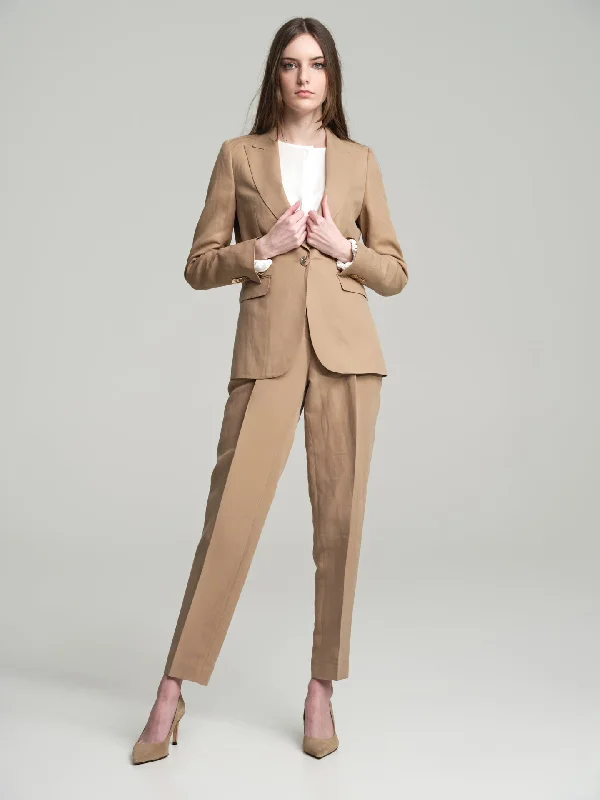 Fancy slim fit single-breasted blazer in luxury mixed silk fabric Women's Elegant Suit Fancy slim fit single-breasted blazer in luxury mixed silk fabric Women's Elegant Suit