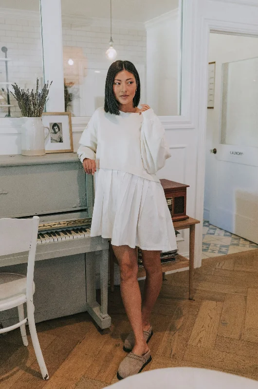 FREE PEOPLE - Eleanor Sweatshirt Hoodie with Hem Detail Decorative Unique