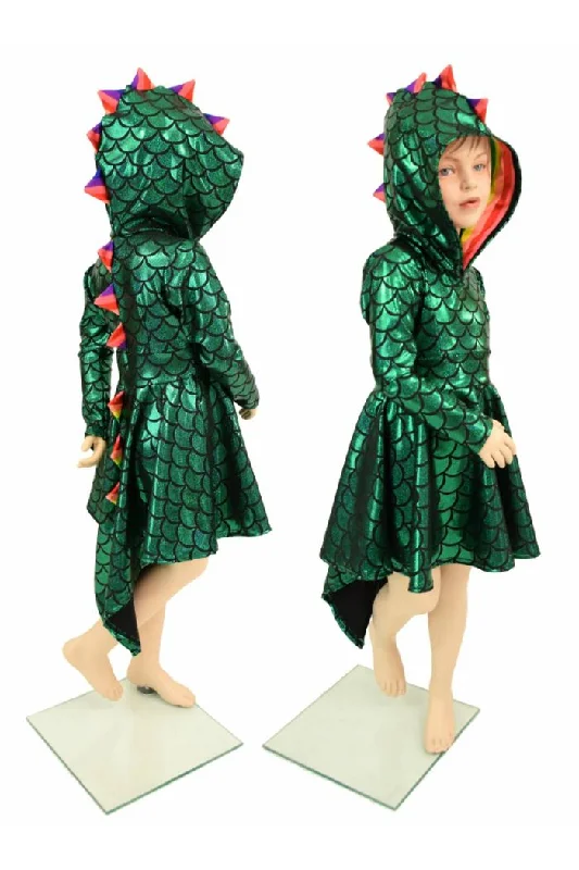 Girls Dragon Tail Skater Dress