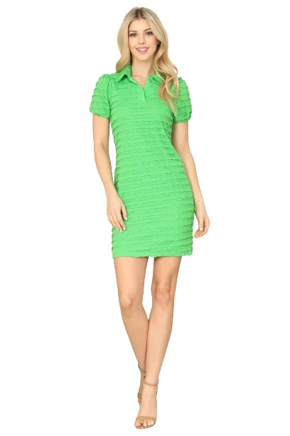 Green Ruffled Detail Dress -  Pack of 6