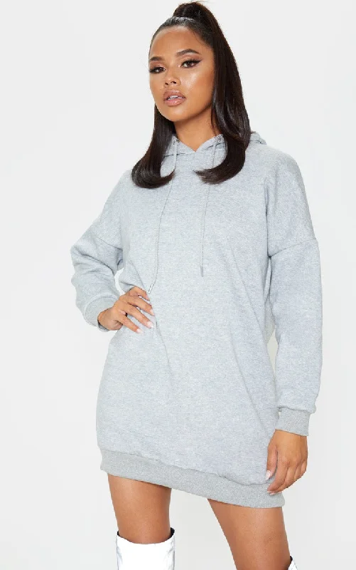 Grey Oversized Boyfriend Hoodie Sweatshirt Dress Hoodie with Snap Buttons Easy Quick Grey Oversized Boyfriend Hoodie Sweatshirt Dress Hoodie with Snap Buttons Easy Quick