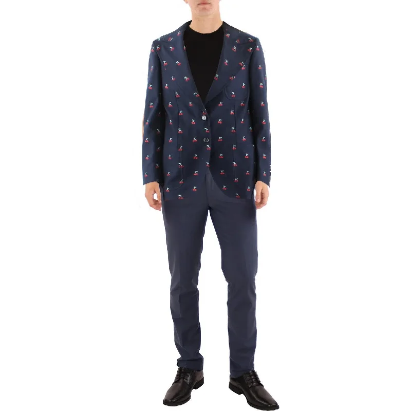 Gucci Mens Zabmy Wool Blend Suit Separate Two-Button Blazer Women's Handmade Blazer