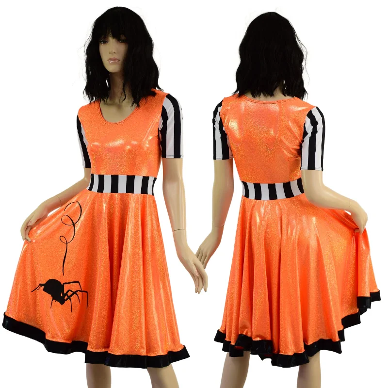 Halloween Mid Length Spider Dress