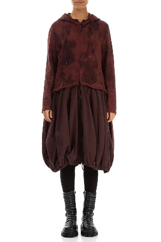 Hooded Merlot Marble Cotton Jacket Dress Chenille Jacket Brocade Jacket Lace Jacket