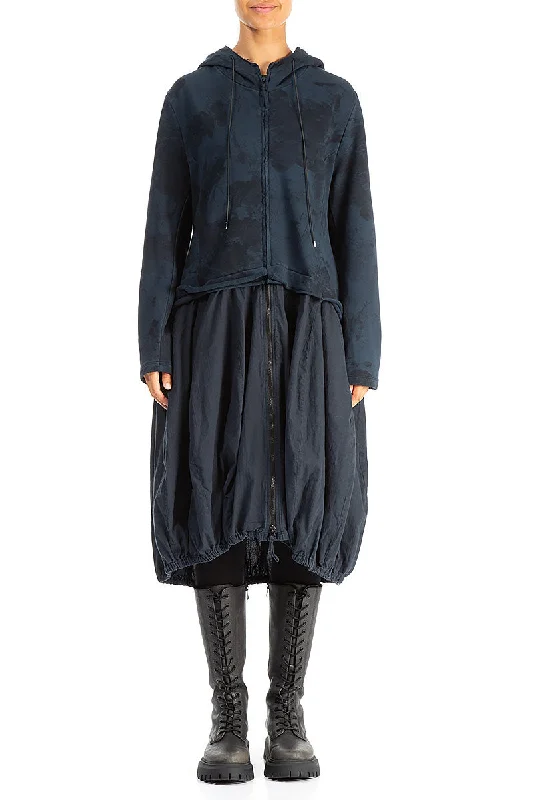 Hooded Midnight Blue Marble Cotton Jacket Dress Rayon Jacket Velvet Jacket Corduroy Jacket Hooded Midnight Blue Marble Cotton Jacket Dress Rayon Jacket Velvet Jacket Corduroy Jacket